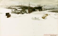 Adam's Sheds by Andrew Wyeth